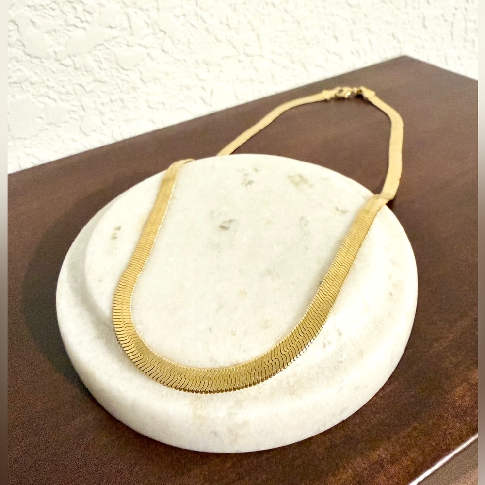 MOVING SALE | Women’s “All The Wire” 14k Gold-Plated Snake Chain Necklace